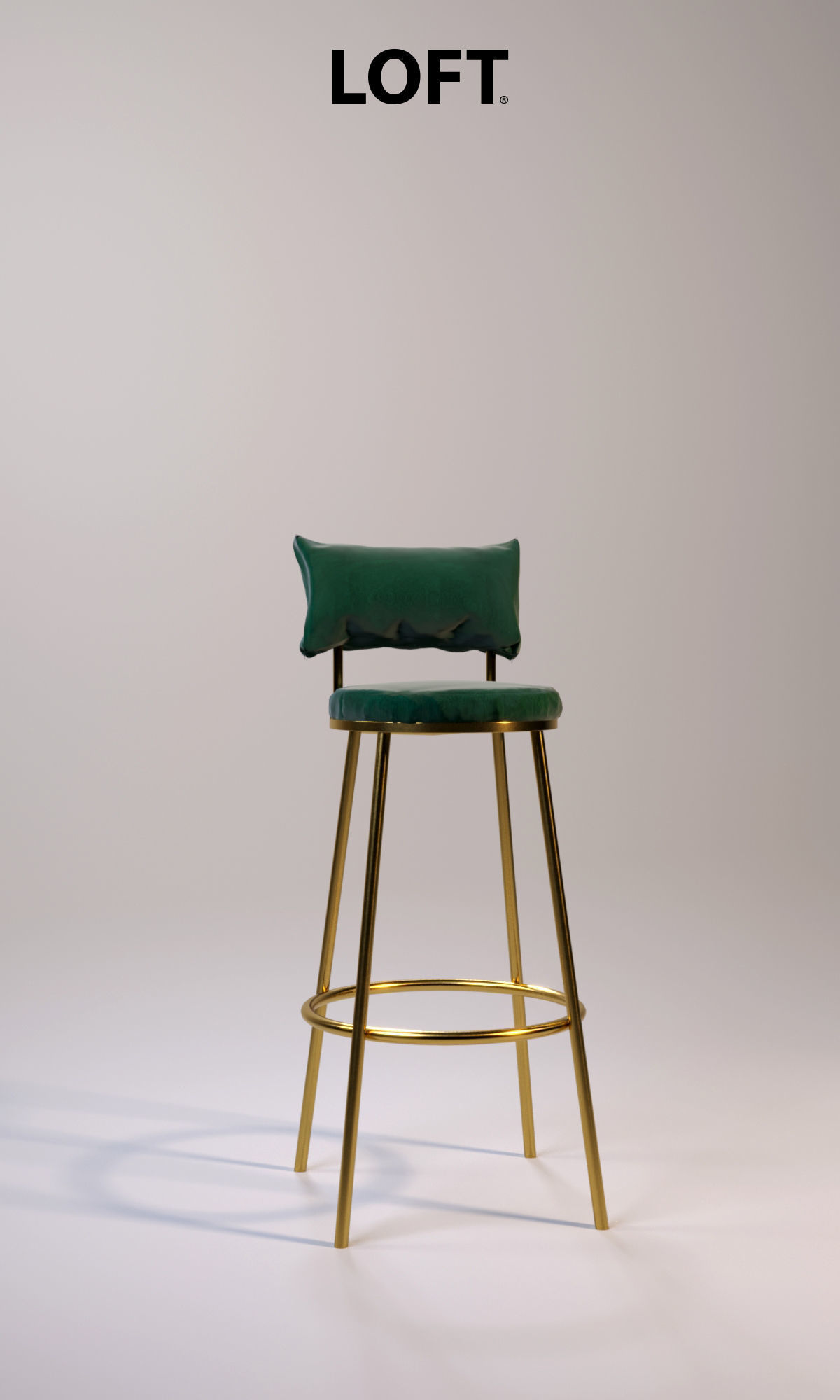 Bar Stool Free 3D model_1