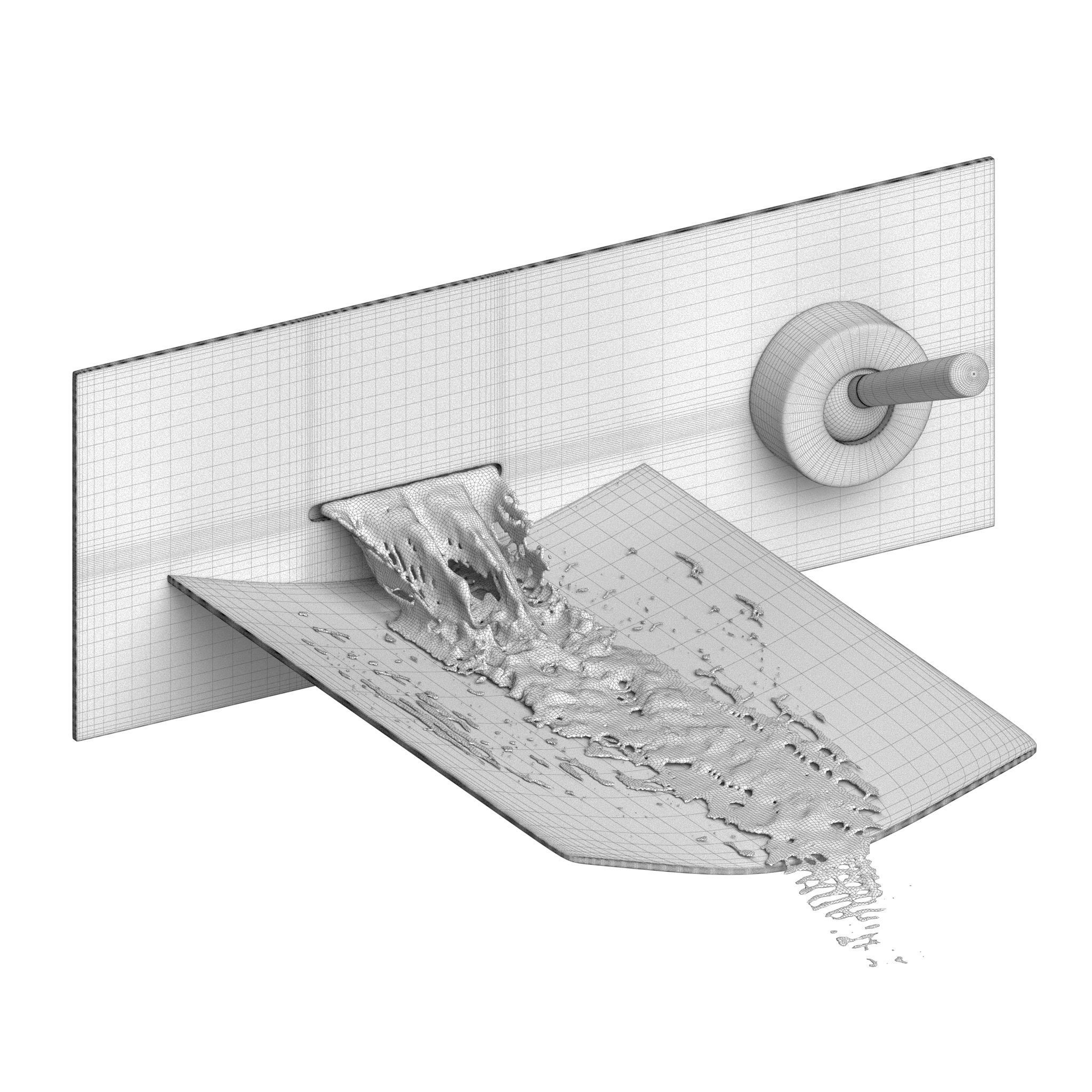 led wall faucet 3D model_3