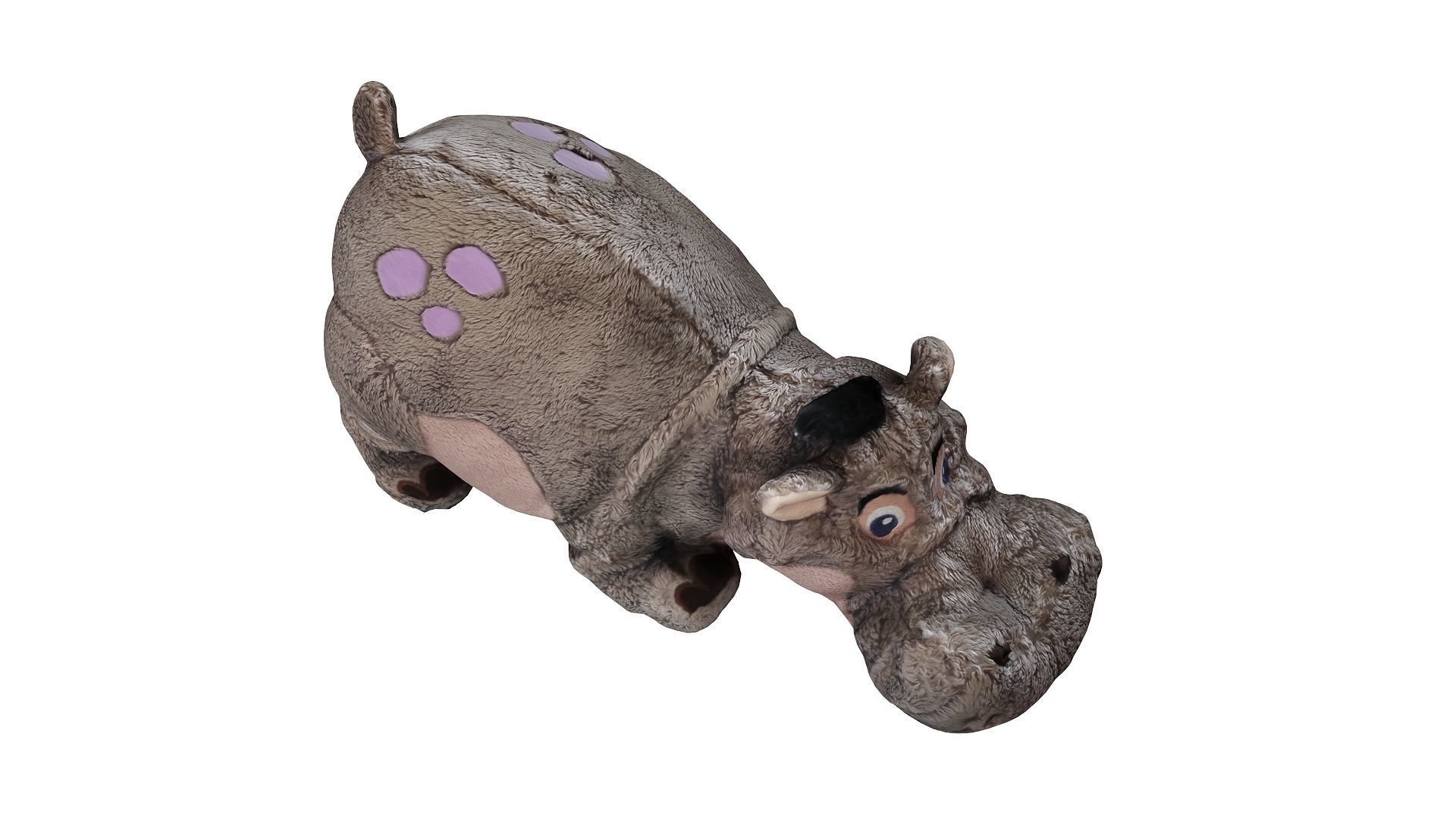 Hippopotamus Soft Toy Low-poly 3D model_2
