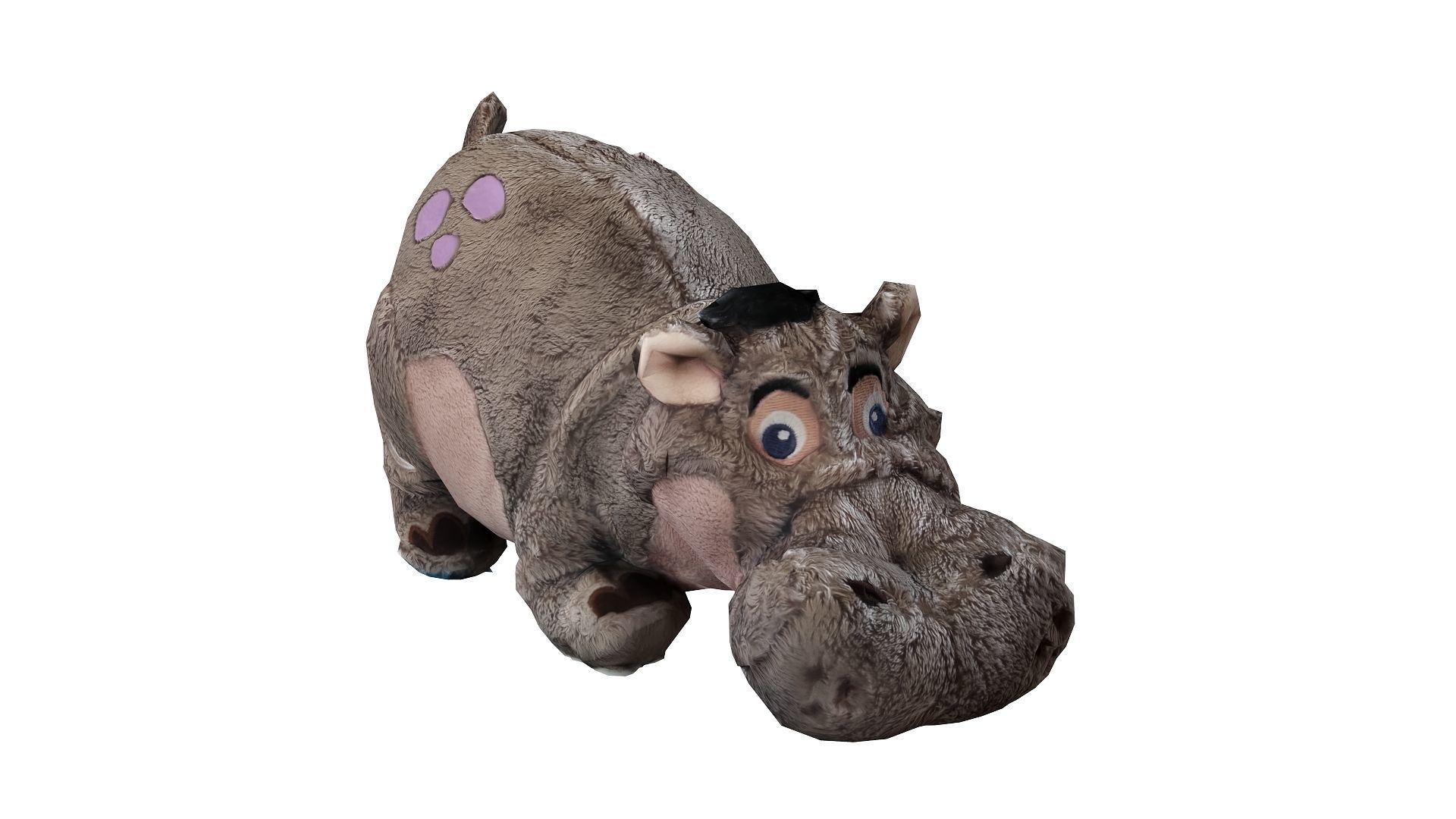 Hippopotamus Soft Toy Low-poly 3D model_4