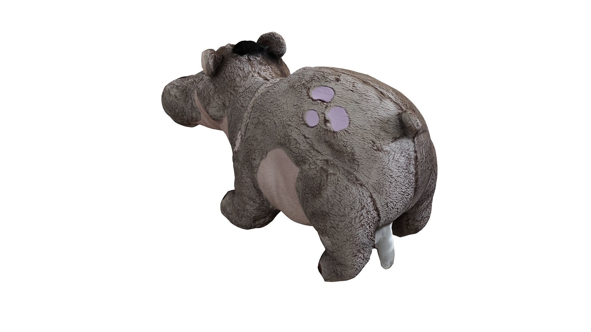 Hippopotamus Soft Toy Low-poly 3D model_3