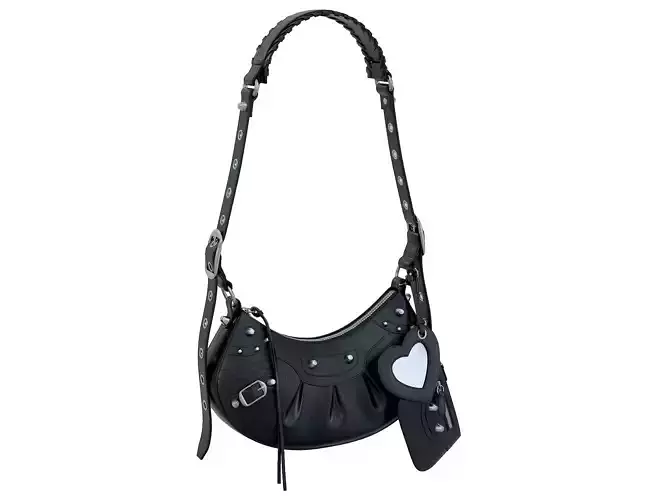 Balenciaga Le Cagole Shoulder Bag in Black Low-poly 3D model