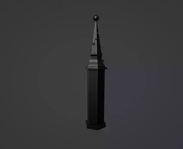 low poly pillar pole Low-poly 3D model