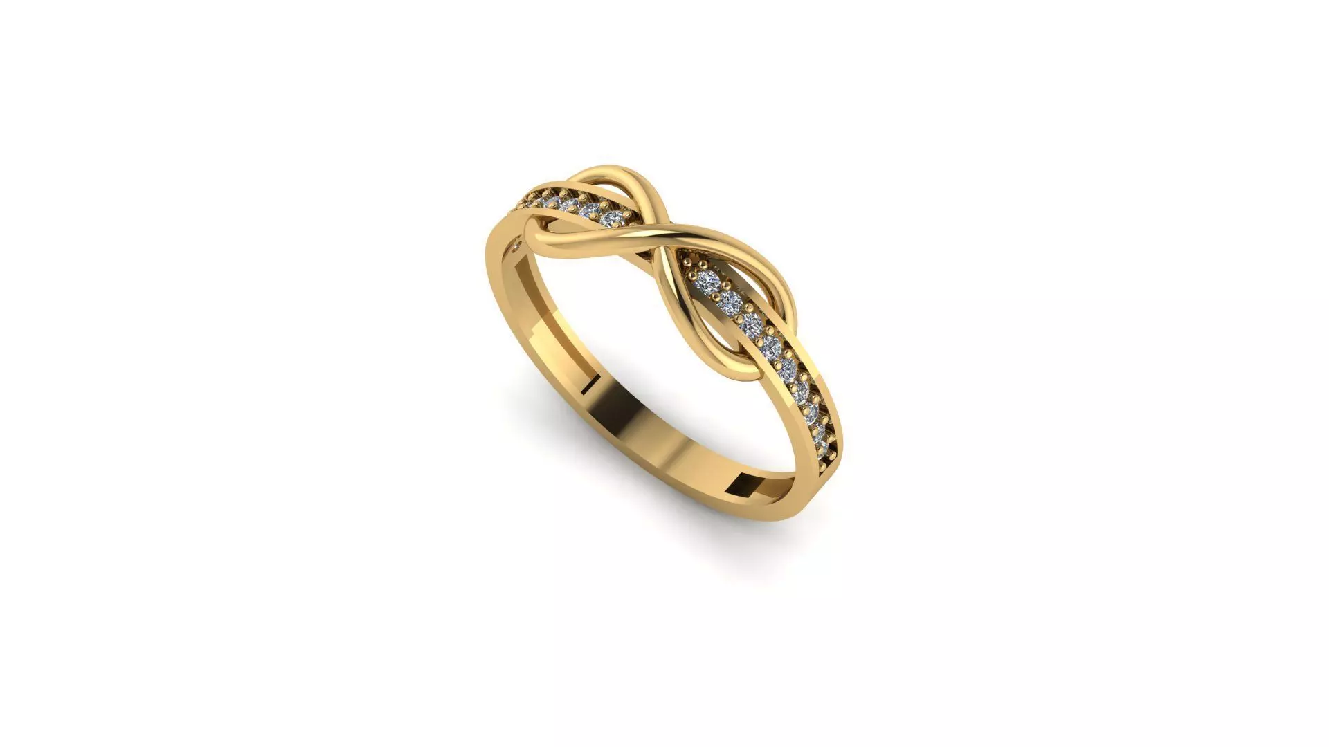 infinity wedding ring 3D print model_0