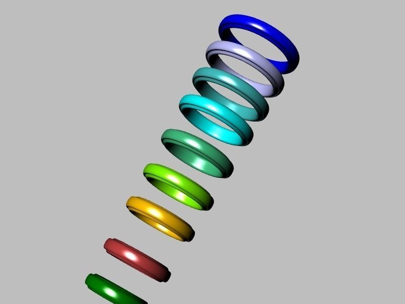 10 sizes wedding band stl verified  3D print model_1