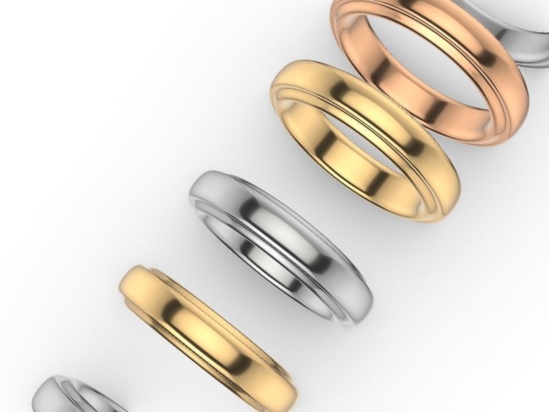 10 sizes wedding band stl verified  3D print model_4