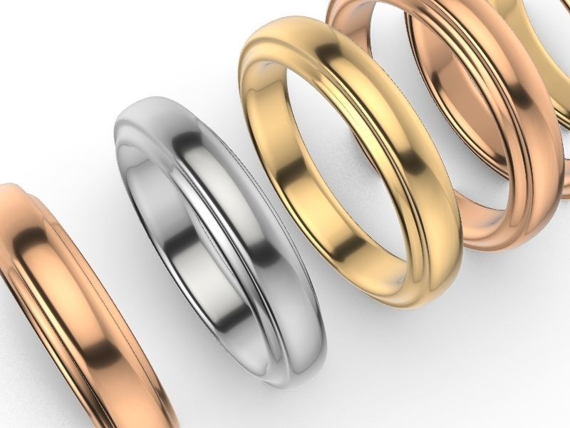 10 sizes wedding band stl verified  3D print model_6