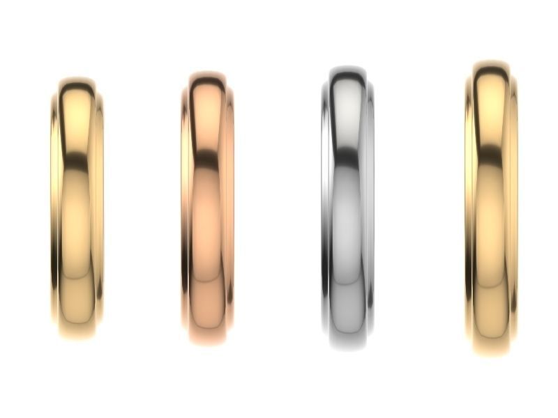 10 sizes wedding band stl verified  3D print model_5