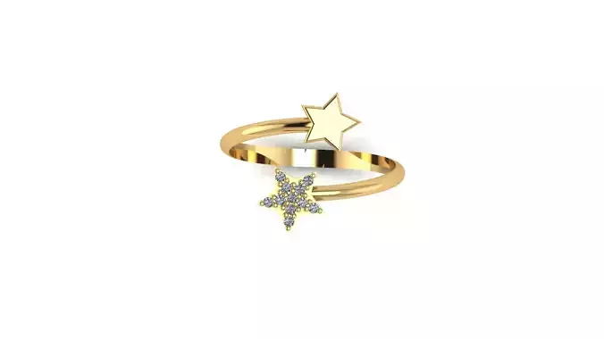 stars ring 3D print model