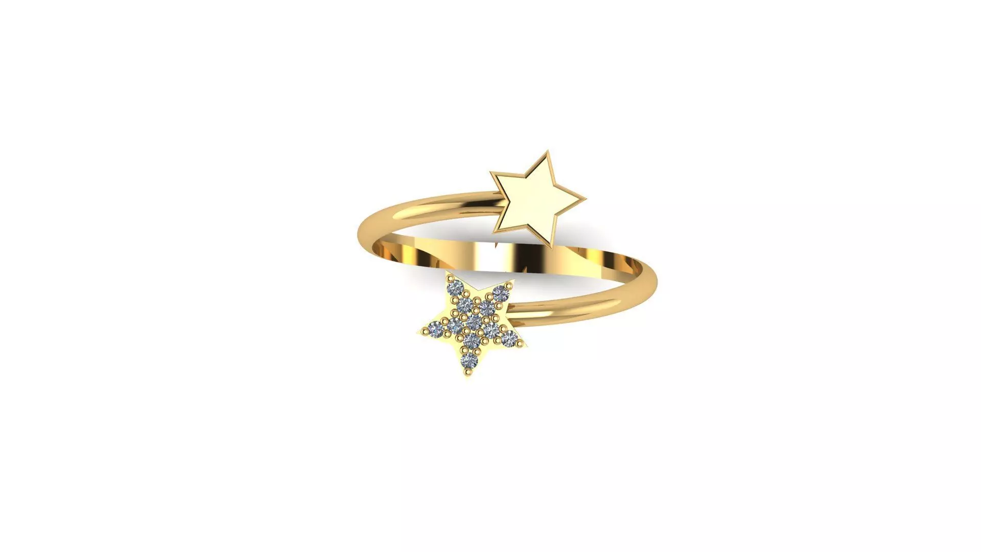 stars ring 3D print model_0