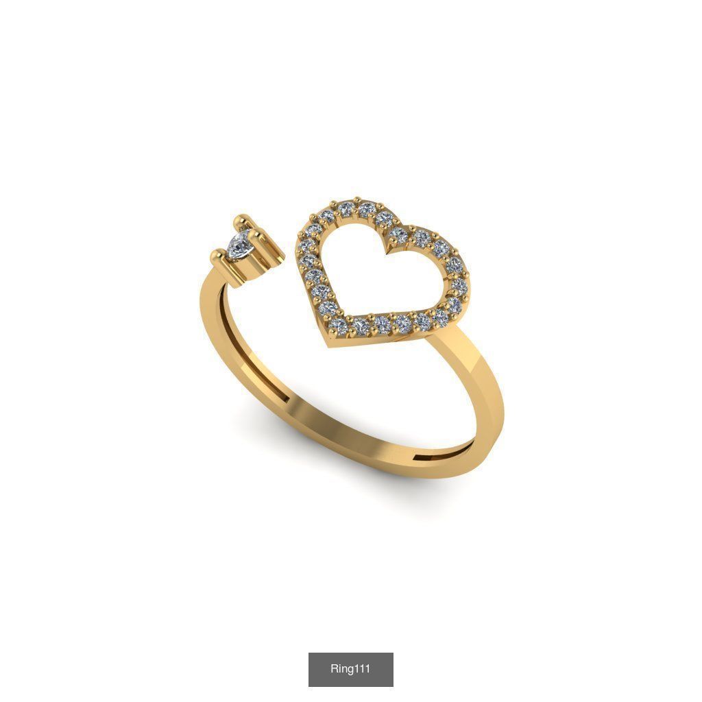 Valentine wedding Rings 2022 3D Model Collection_11