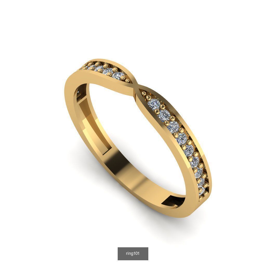 Valentine wedding Rings 2022 3D Model Collection_1