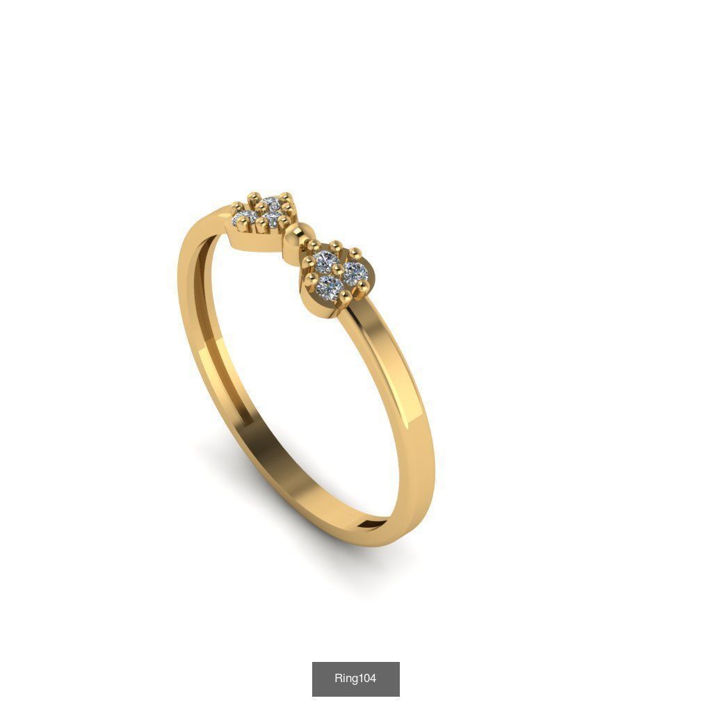 Valentine wedding Rings 2022 3D Model Collection_4