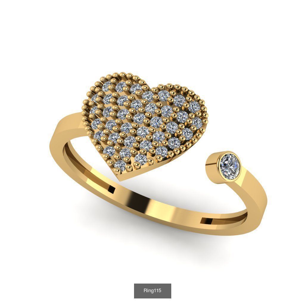 Valentine wedding Rings 2022 3D Model Collection_15