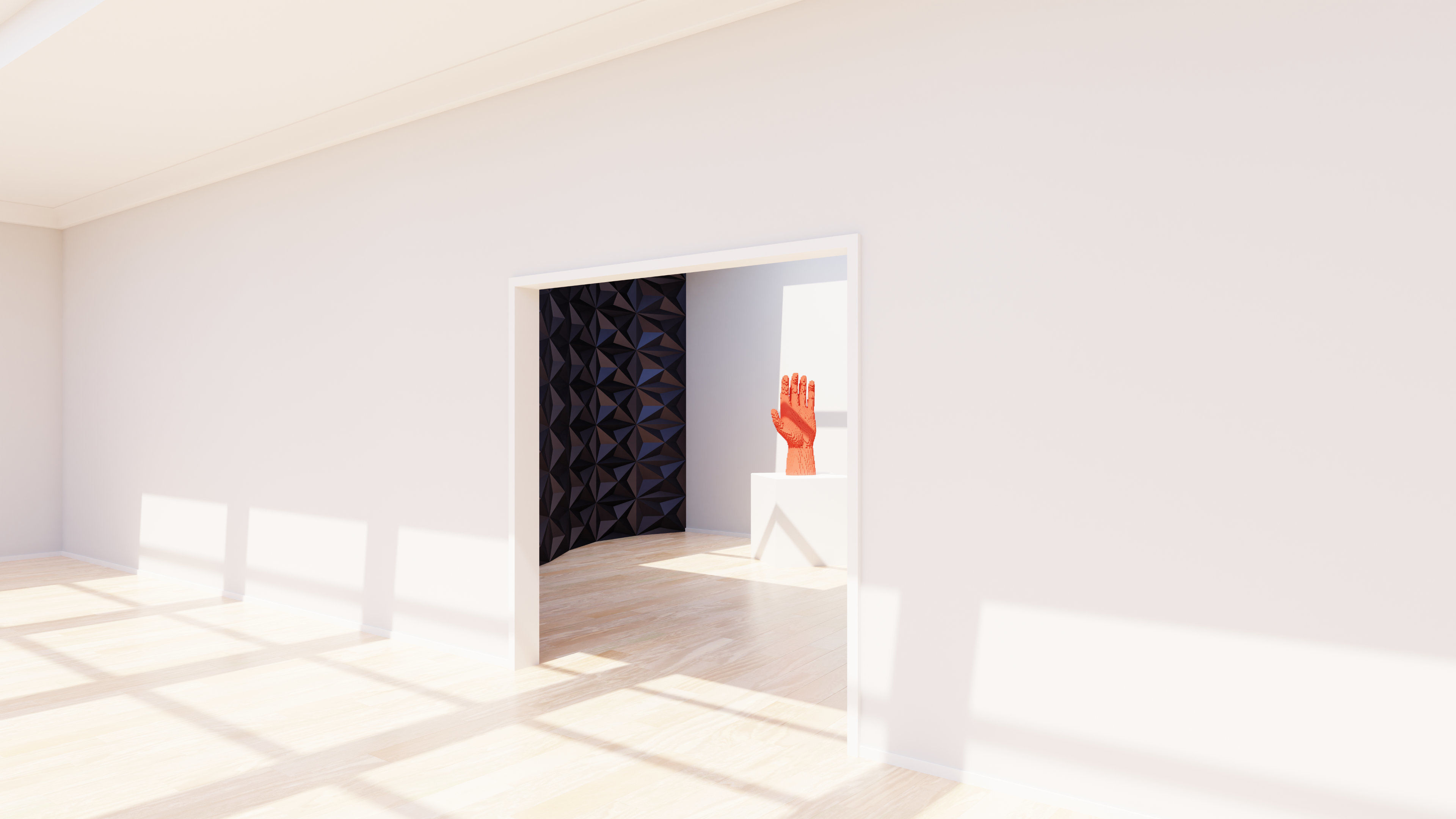 Art Museum Gallery Interior 22 Low-poly 3D model_3
