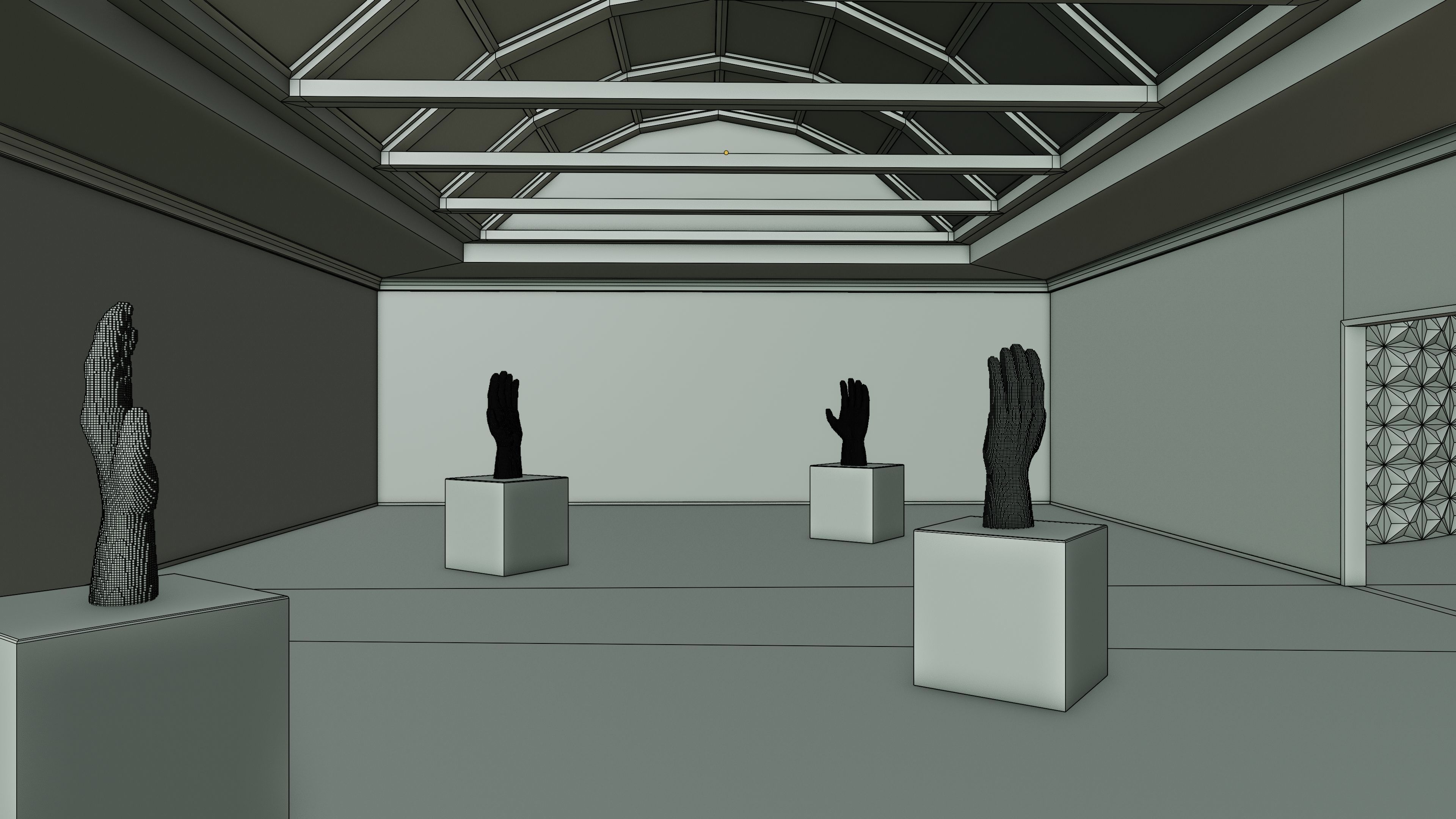Art Museum Gallery Interior 22 Low-poly 3D model_11