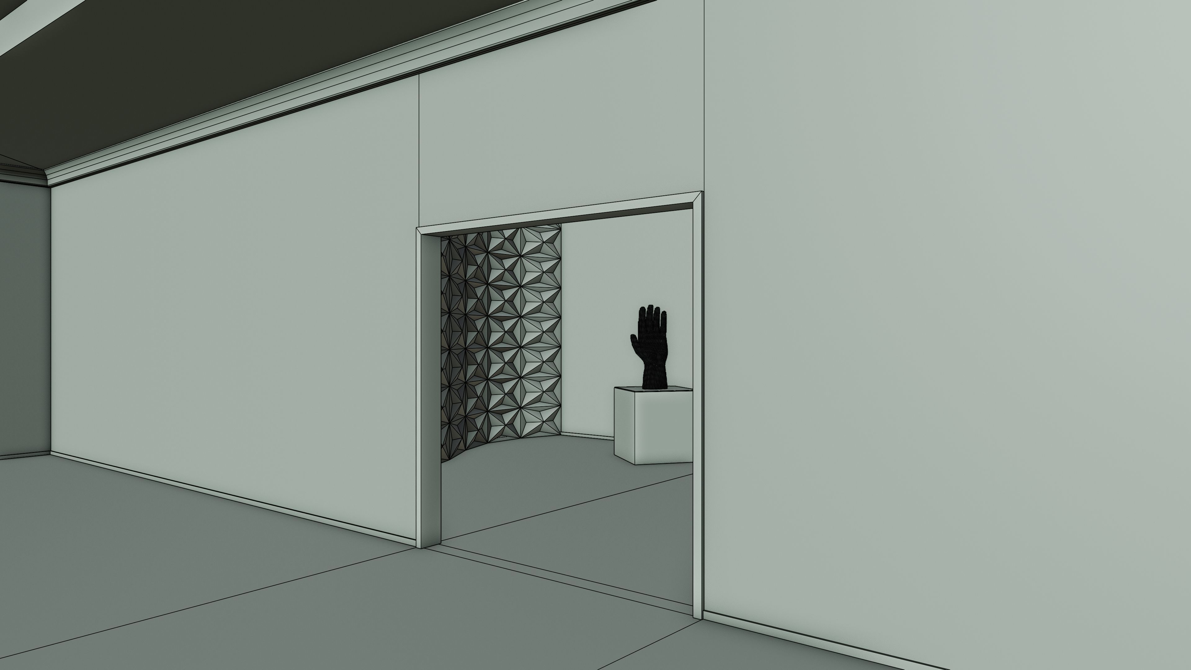 Art Museum Gallery Interior 22 Low-poly 3D model_13