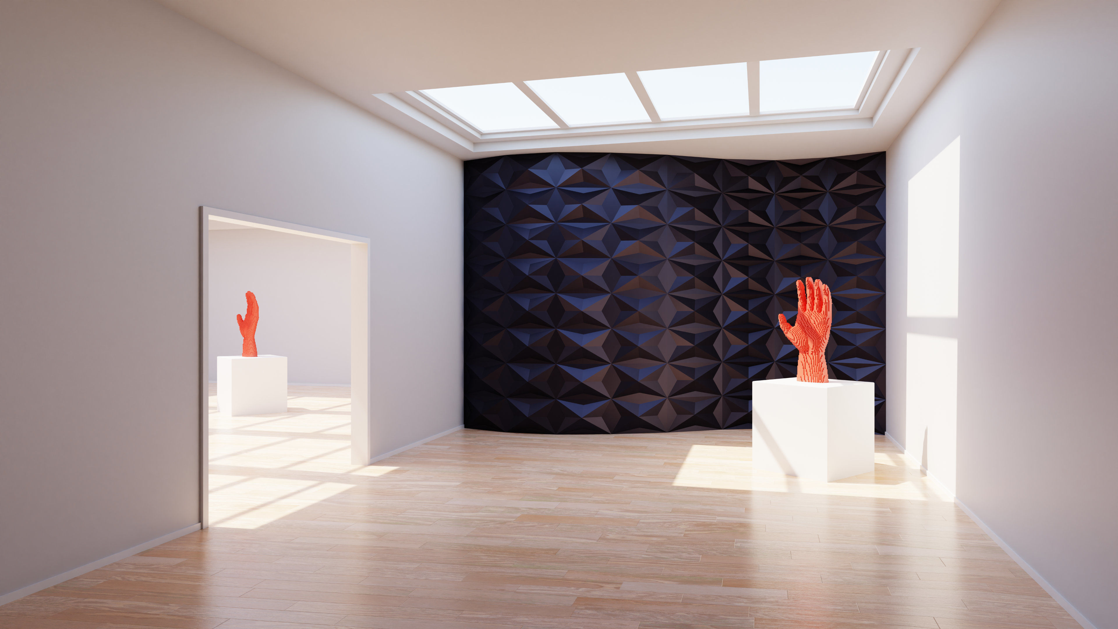 Art Museum Gallery Interior 22 Low-poly 3D model_4