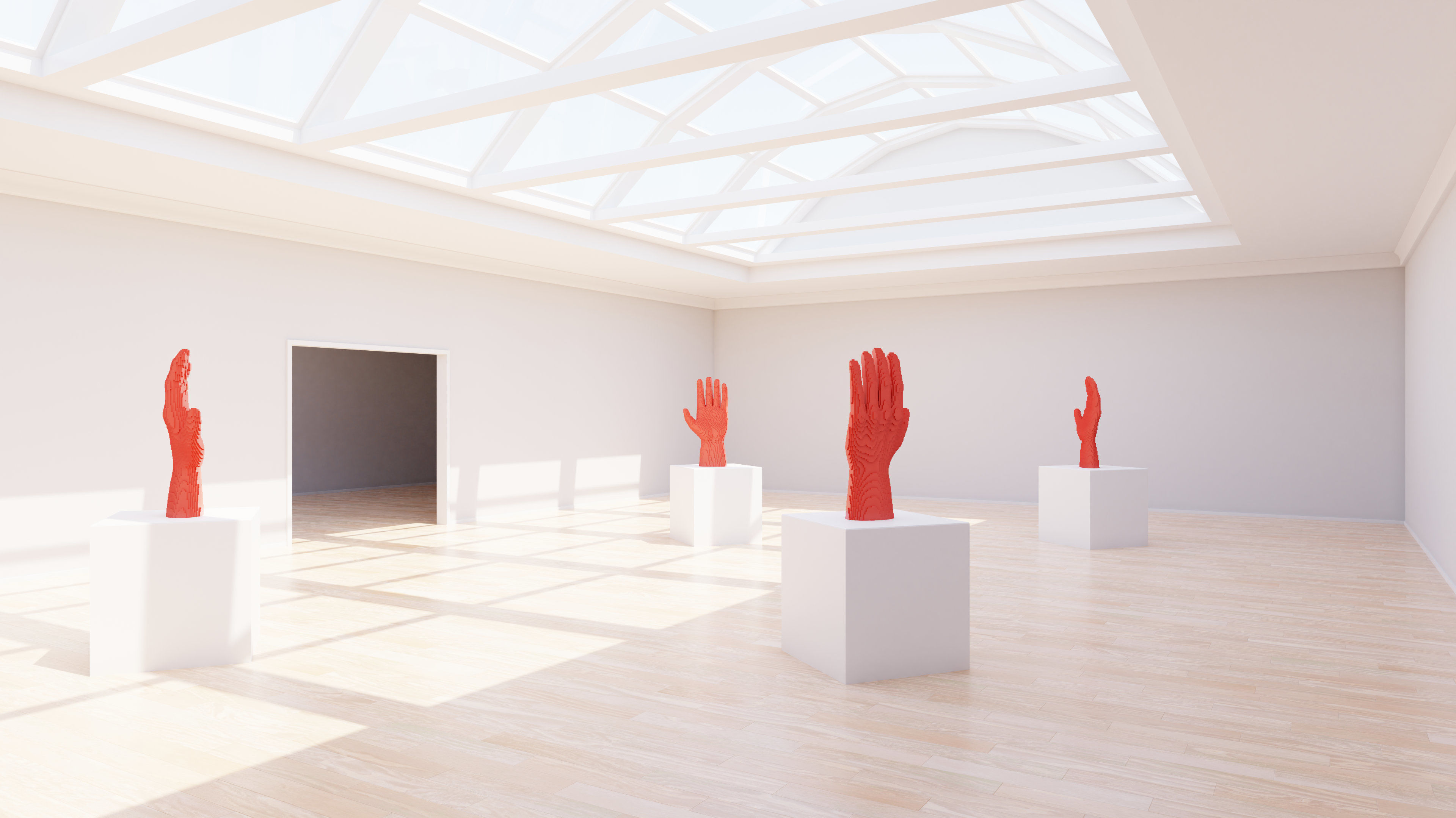 Art Museum Gallery Interior 22 Low-poly 3D model_8