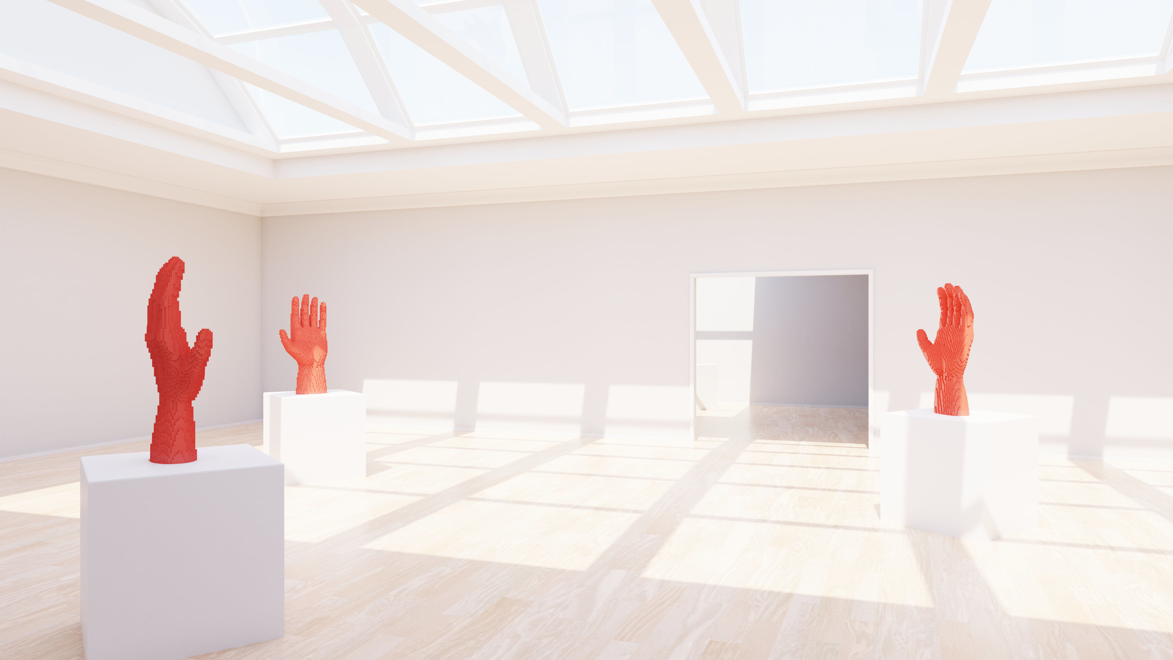 Art Museum Gallery Interior 22 Low-poly 3D model_9