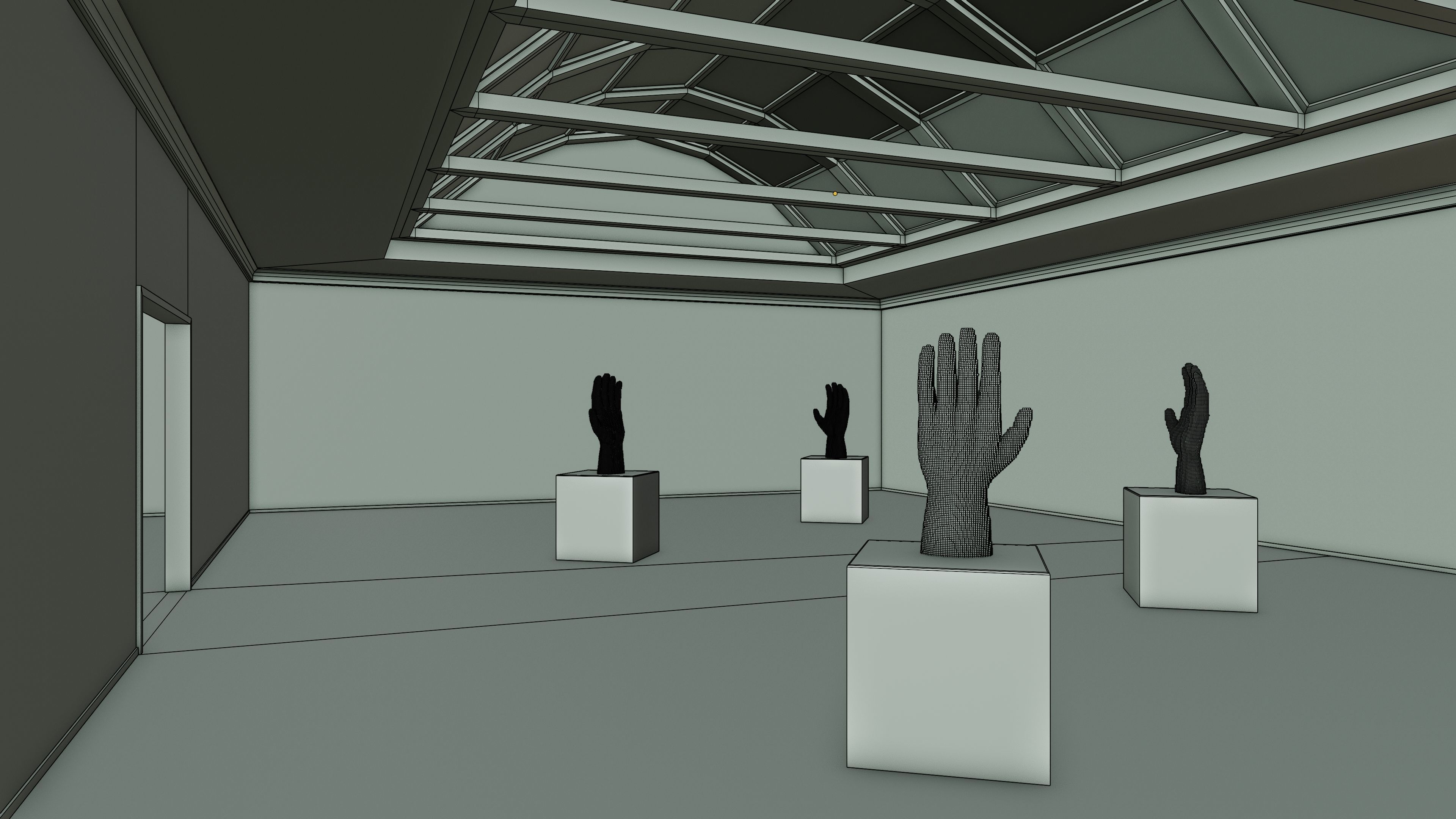 Art Museum Gallery Interior 22 Low-poly 3D model_16