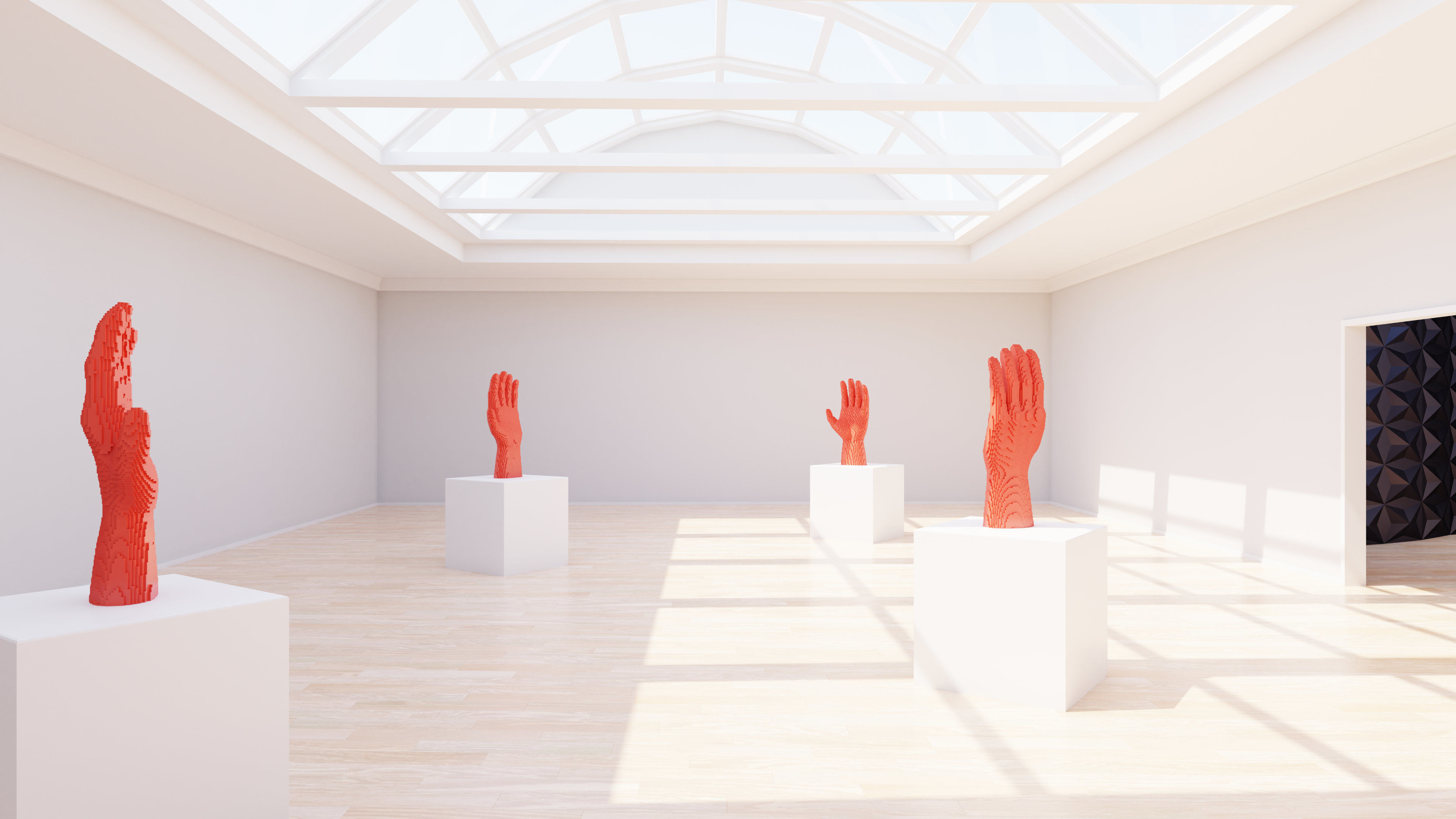 Art Museum Gallery Interior 22 Low-poly 3D model_1