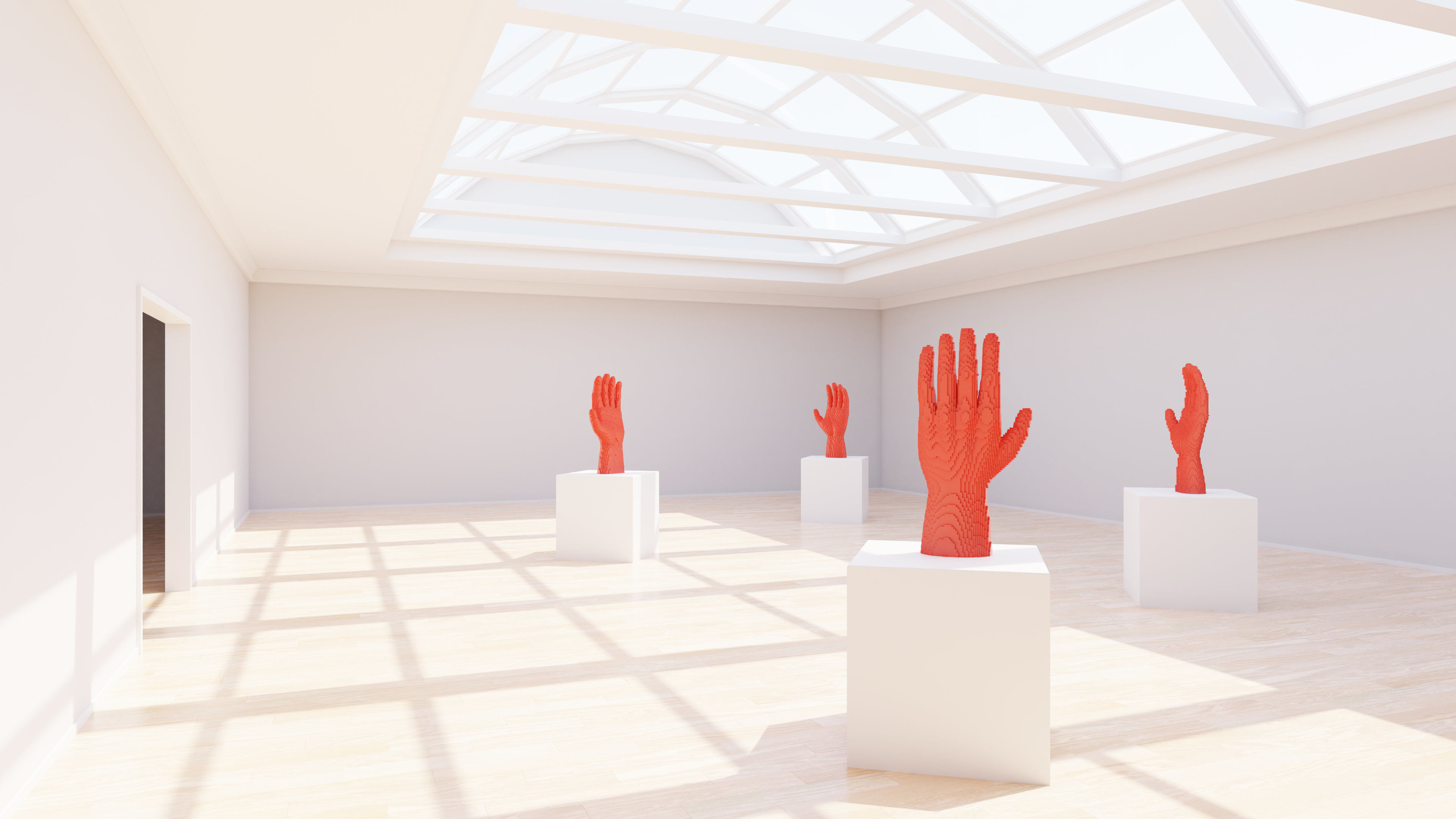 Art Museum Gallery Interior 22 Low-poly 3D model_6