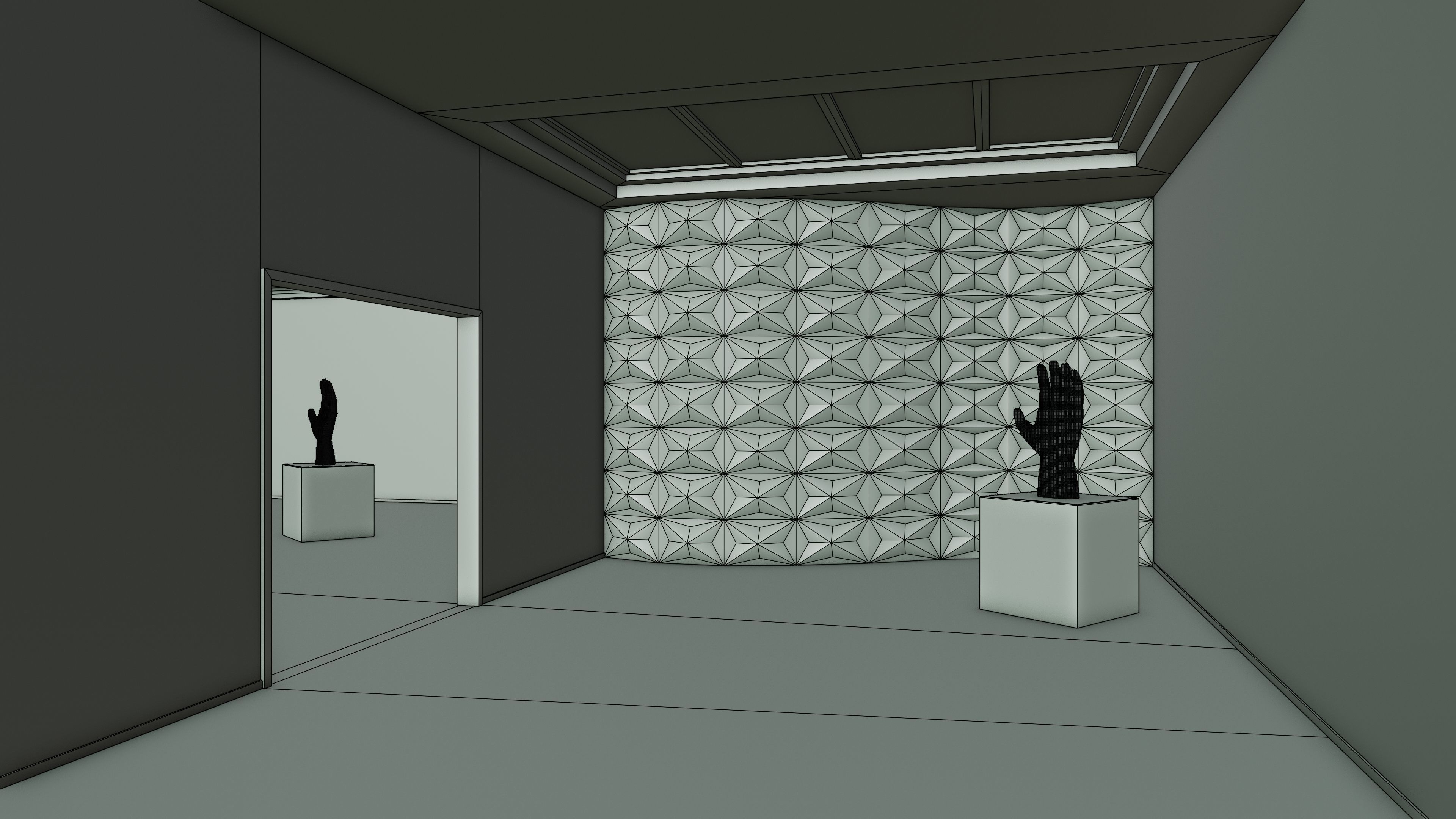 Art Museum Gallery Interior 22 Low-poly 3D model_14