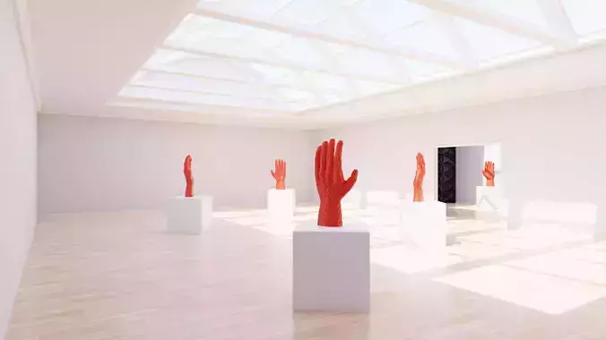Art Museum Gallery Interior 22 Low-poly 3D model