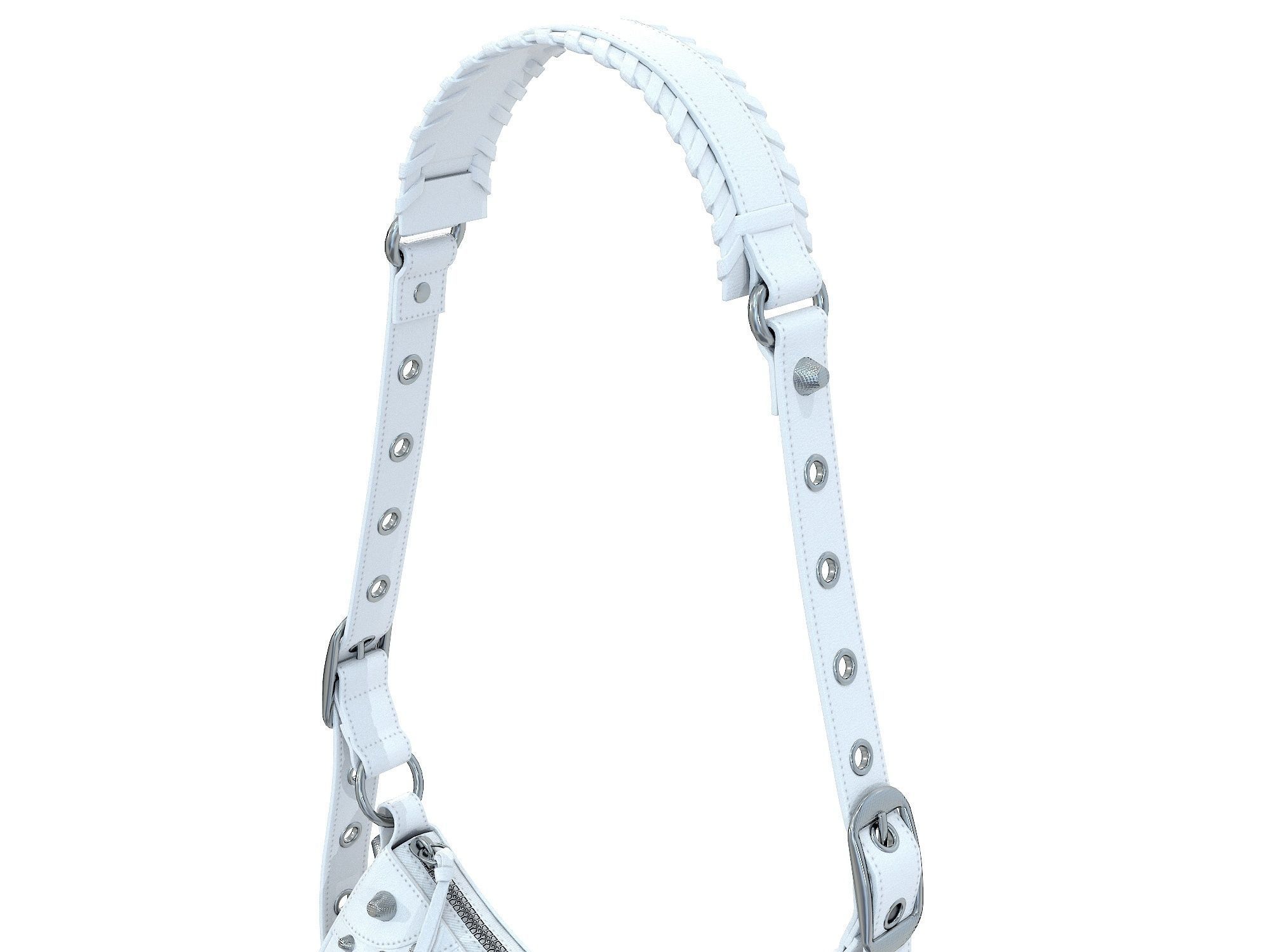 Balenciaga Le Cagole Shoulder Bag White Low-poly 3D model_4