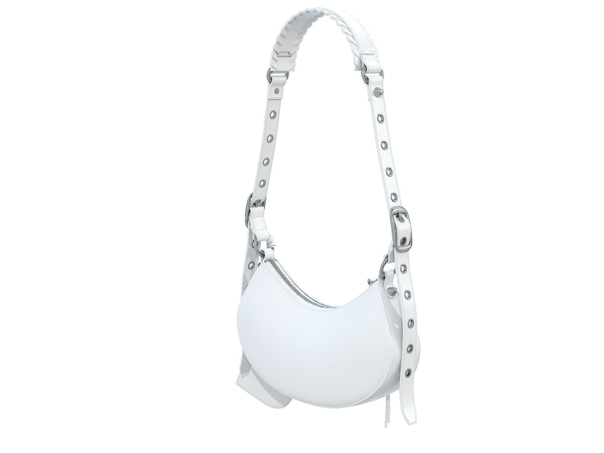 Balenciaga Le Cagole Shoulder Bag White Low-poly 3D model_6