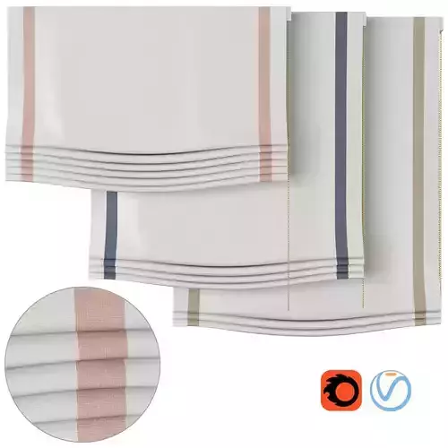 Roman Curtains 169 Etsy Flat Relaxed with Bordered Kid