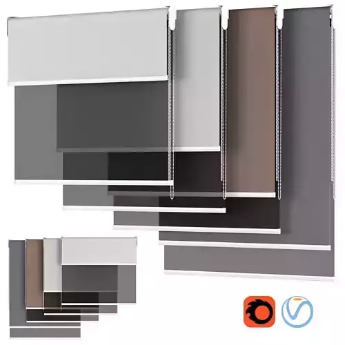 Roller Blind 98 Double Roller Titan Harbour Dual Roller Shades