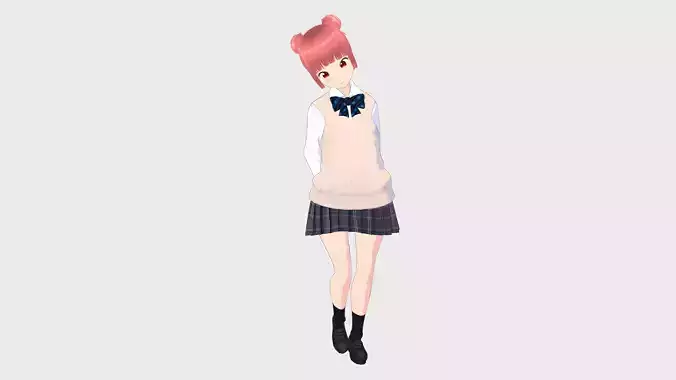 BABY YOUNG RIGGED 3D MODEL T -POSE SHAPE KEYS  Low-poly 3D model