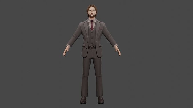 Rigged Official Man 3D Character 3D model