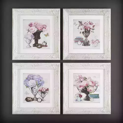 Picture Frames Low-poly 3D model