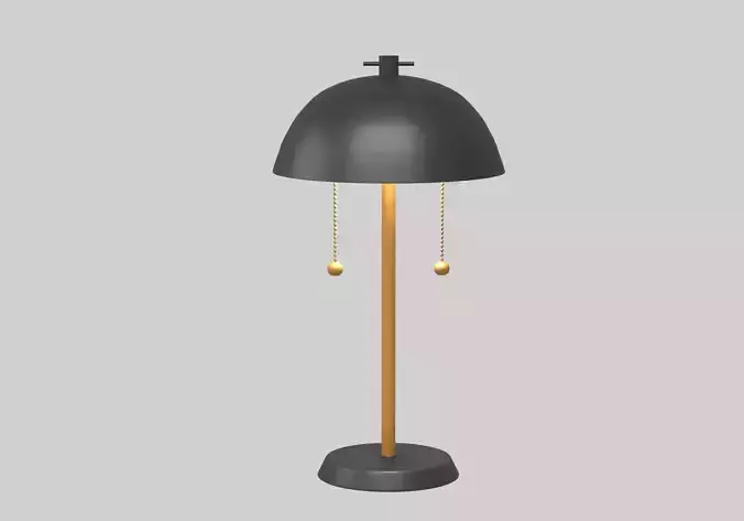 Black Metal Lamp Free 3D model