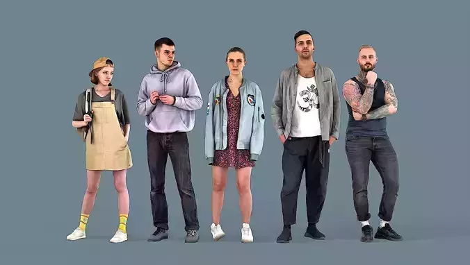 Photorealistic Characters Volume 06 3D Model Collection