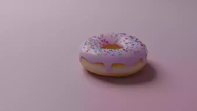 Nice Donut 3D model used in Blender  3D model