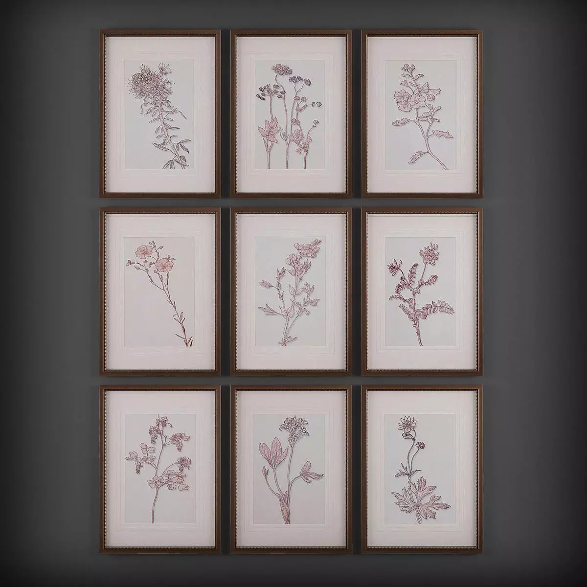 Picture Frames Low-poly 3D model_0