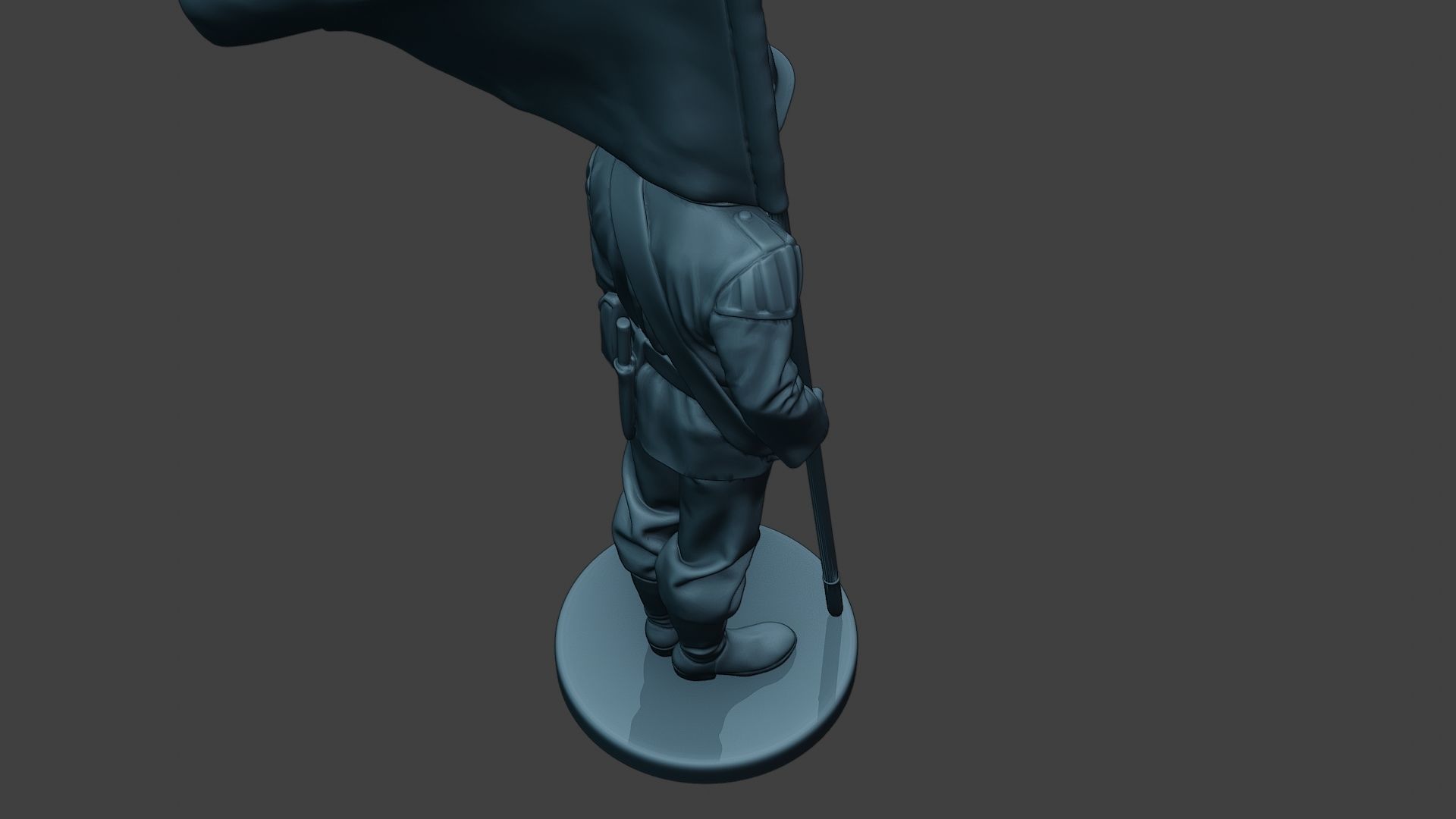German musician soldier ww2 Stand flag G8 3D print model_22
