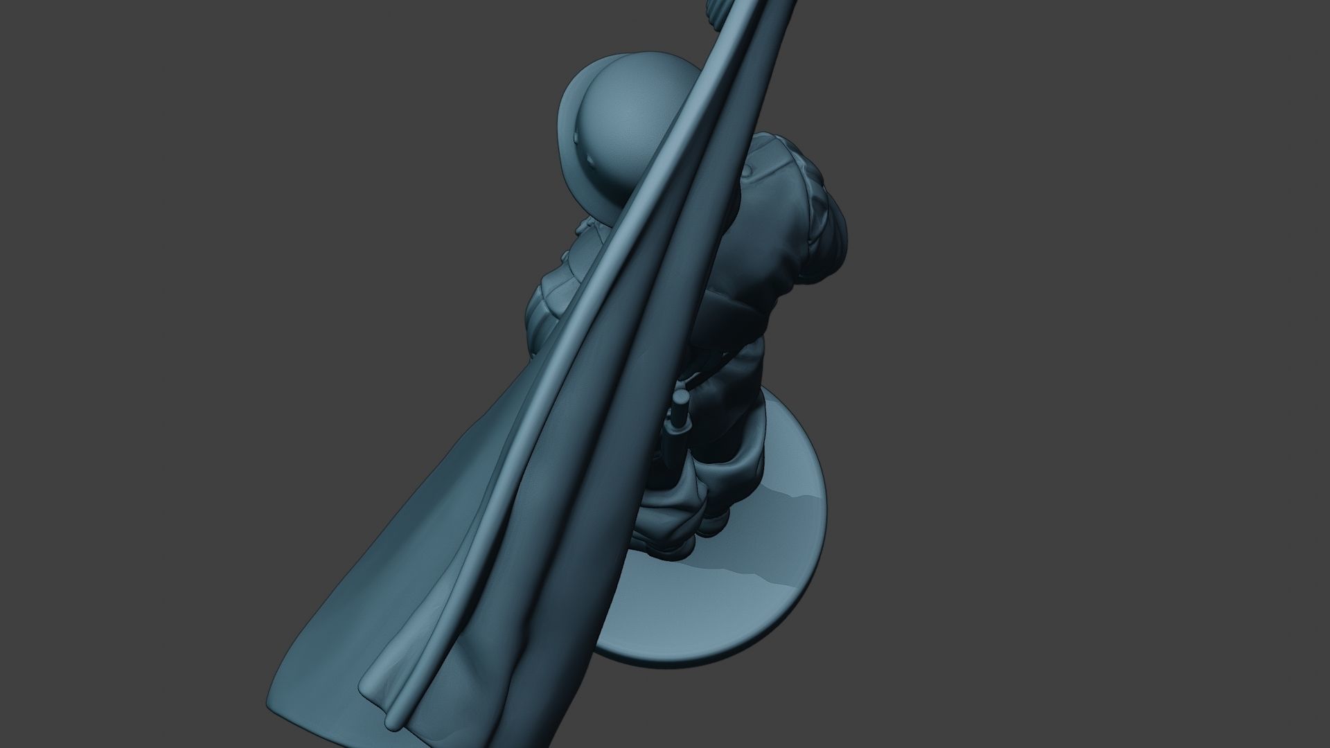 German musician soldier ww2 Stand flag G8 3D print model_16