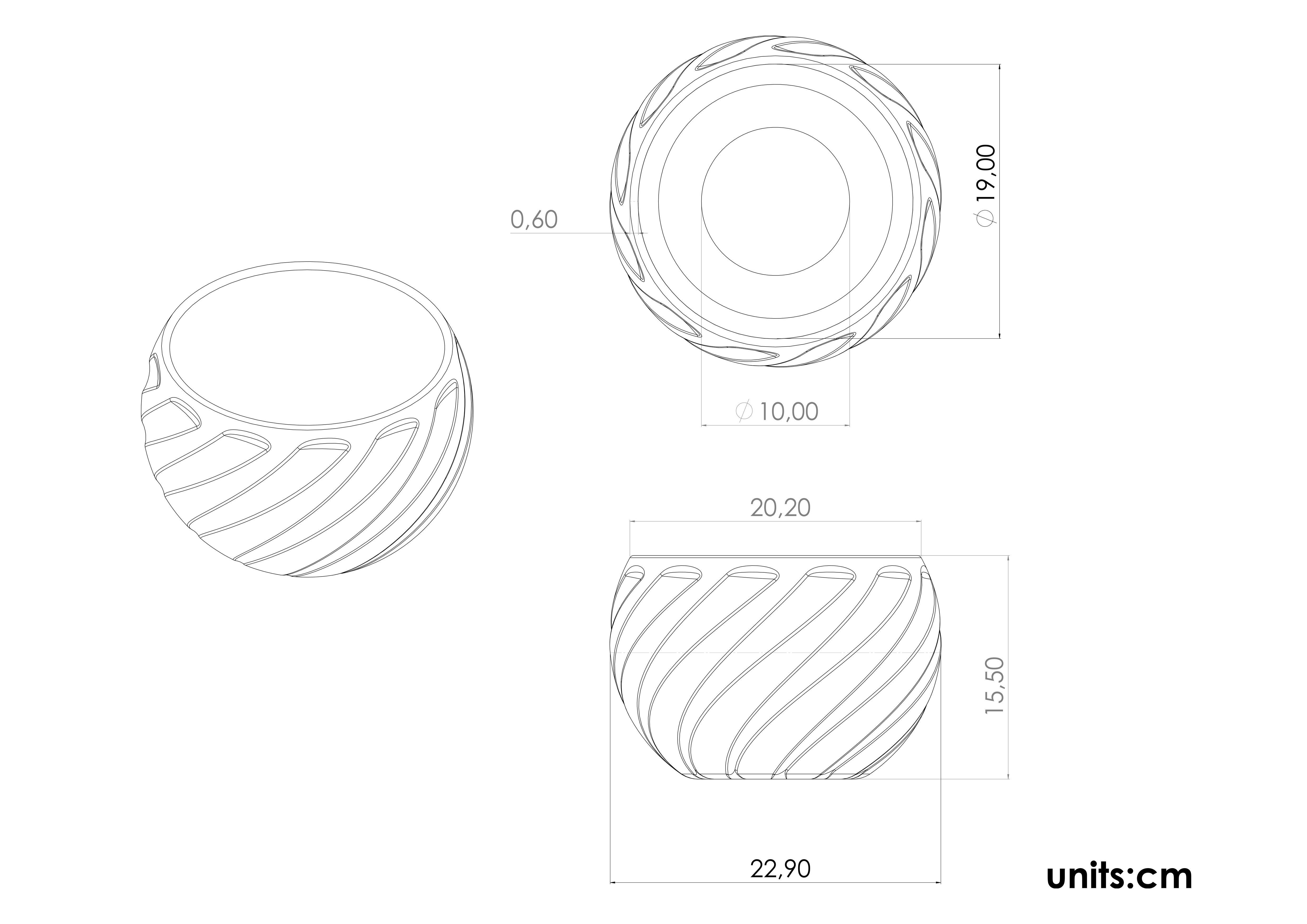 spvase clear glass cup with swirls 3D print model_7