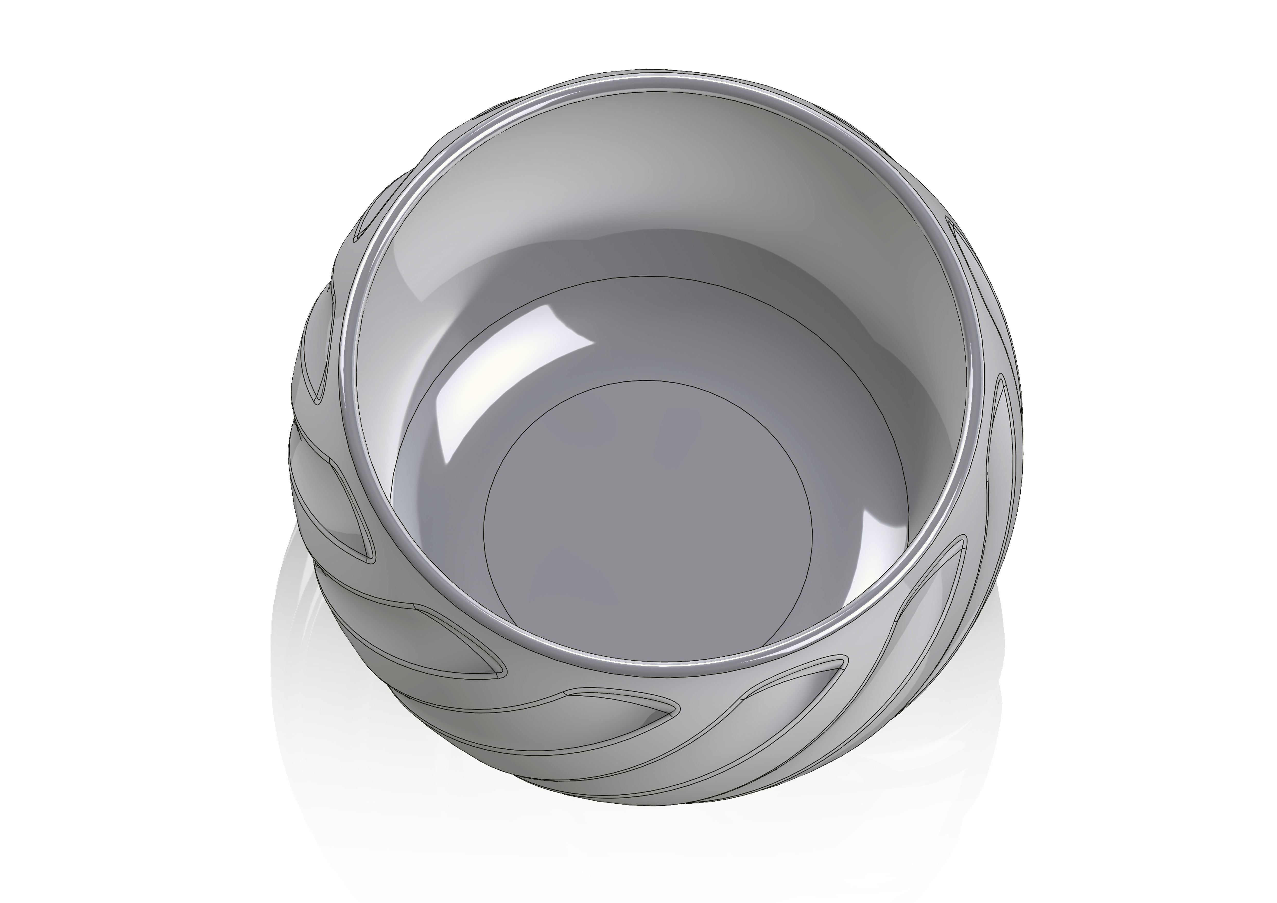 spvase clear glass cup with swirls 3D print model_5