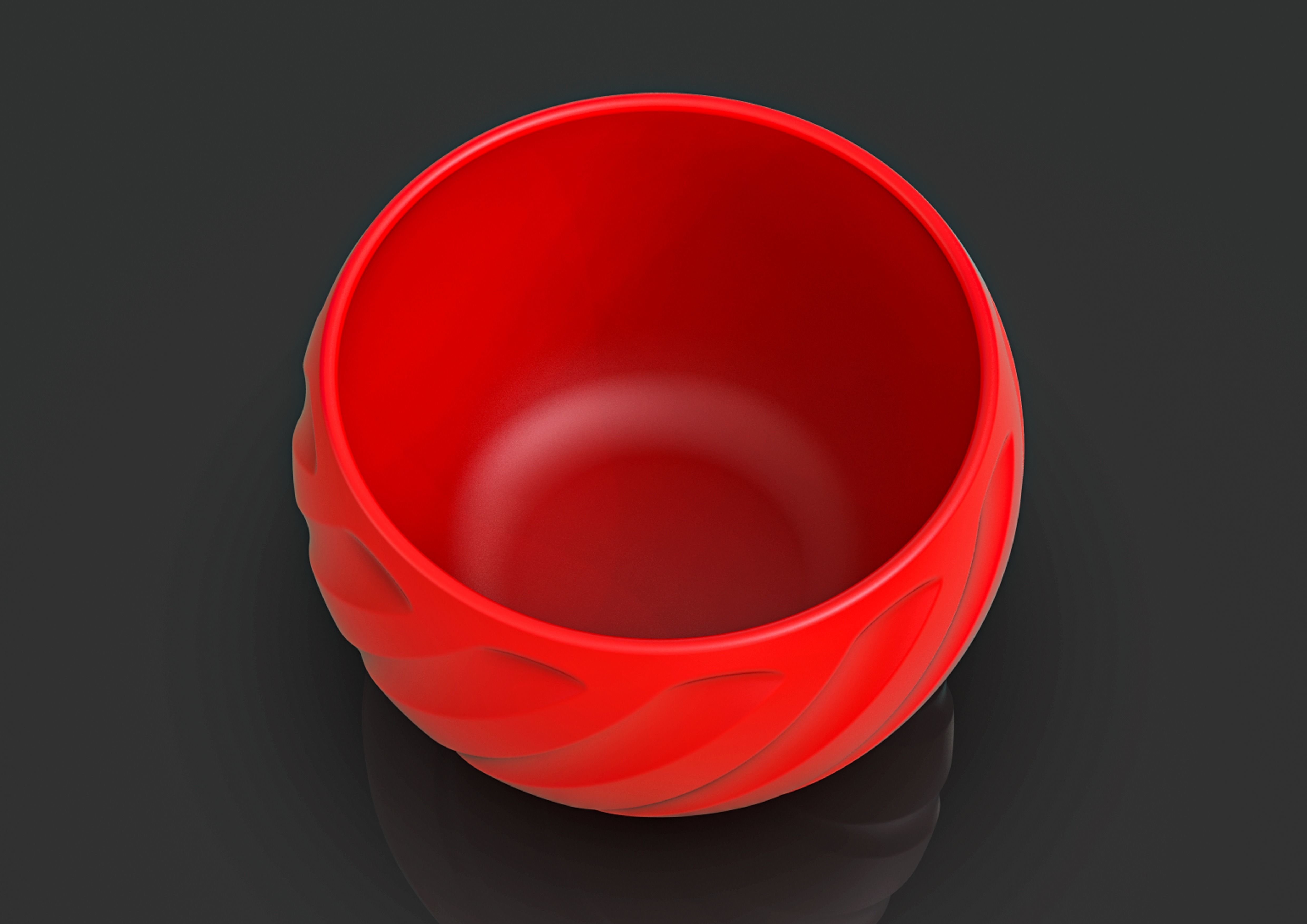 spvase clear glass cup with swirls 3D print model_2