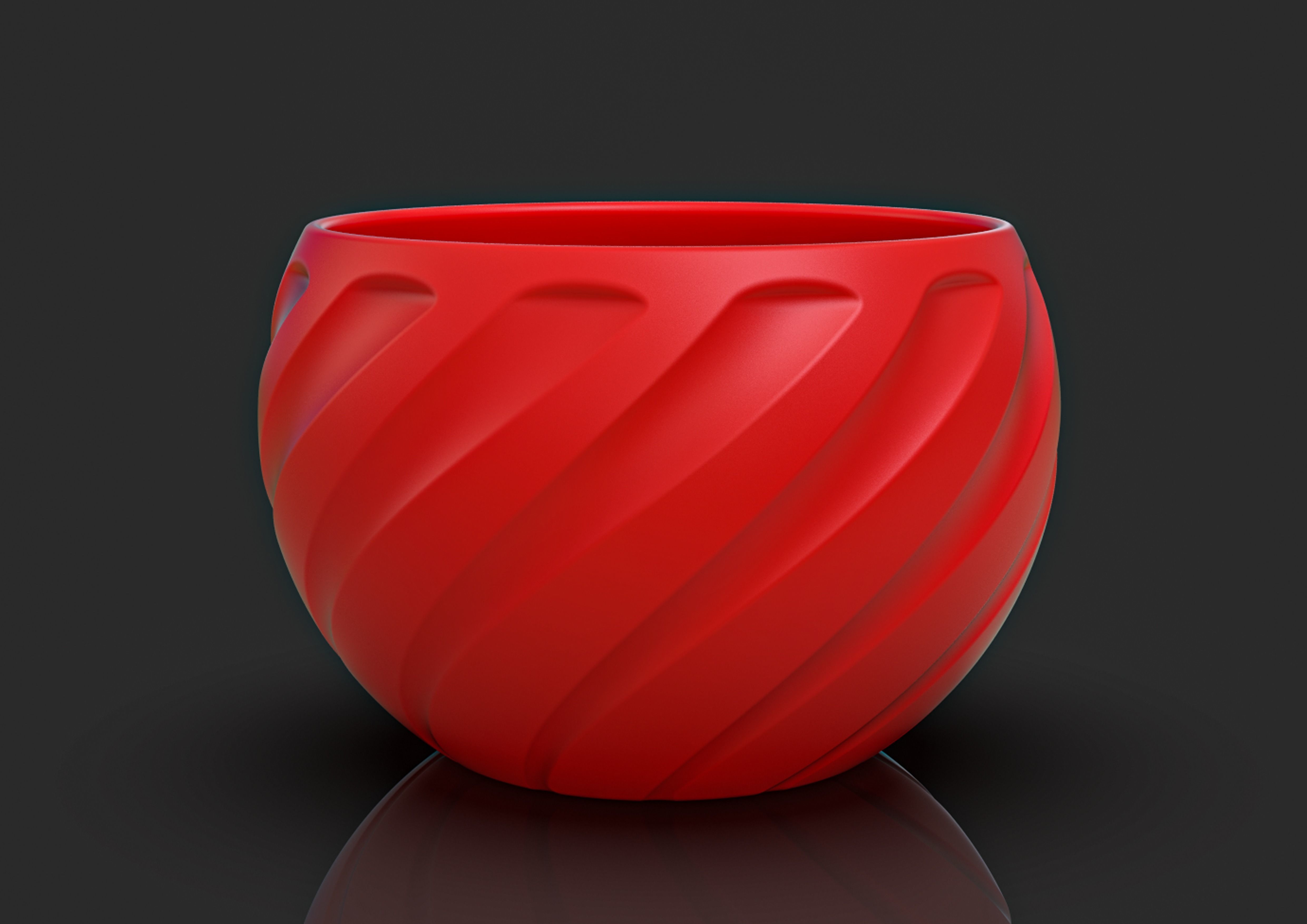 spvase clear glass cup with swirls 3D print model_1