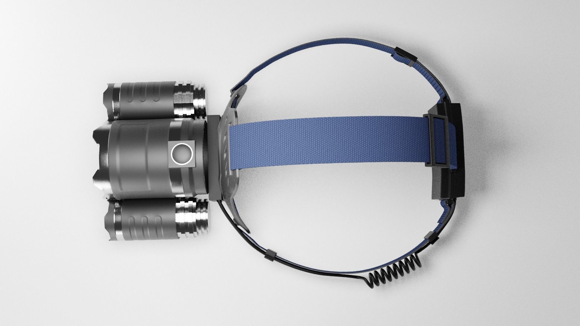 Flashlight headlamps for camping and hiking 3D model_1