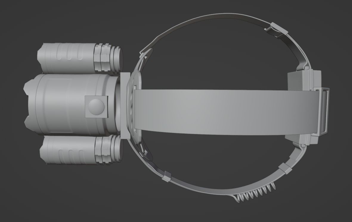 Flashlight headlamps for camping and hiking 3D model_7