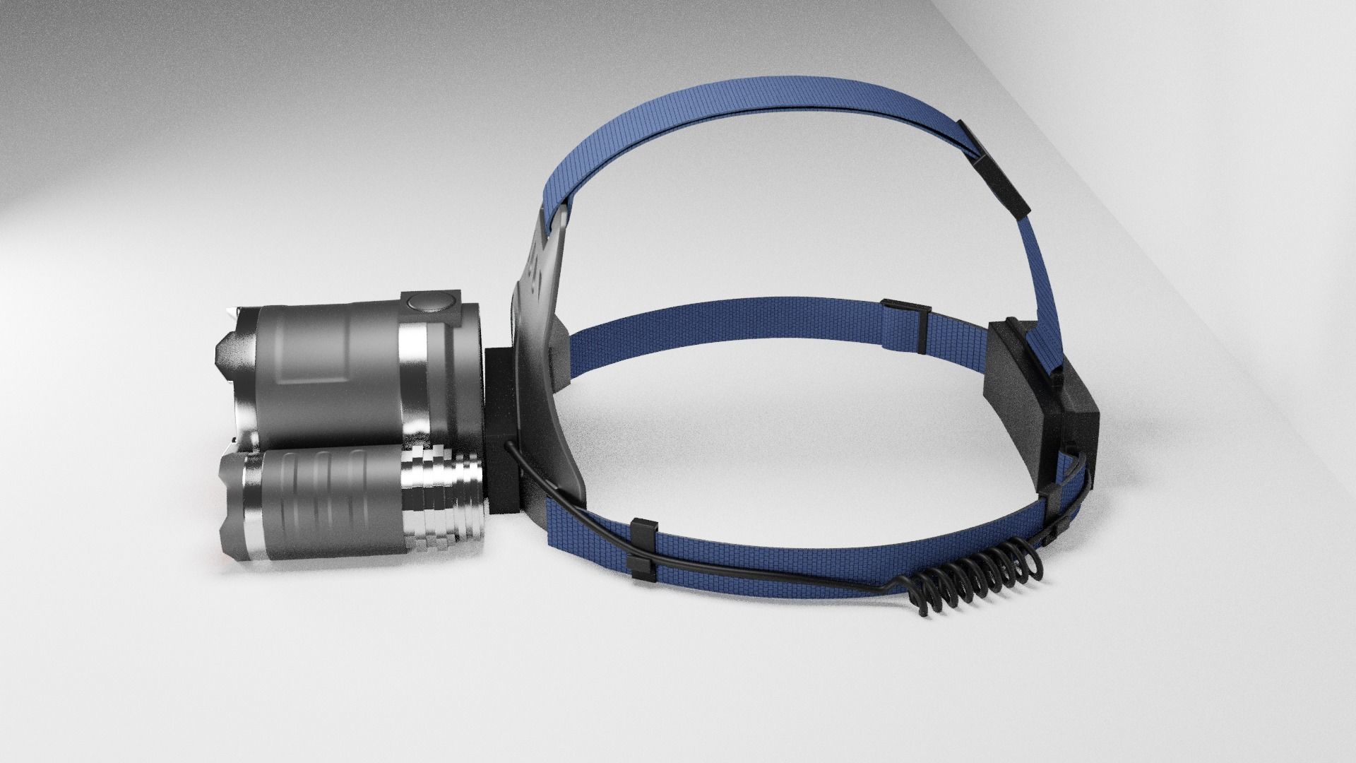 Flashlight headlamps for camping and hiking 3D model_2
