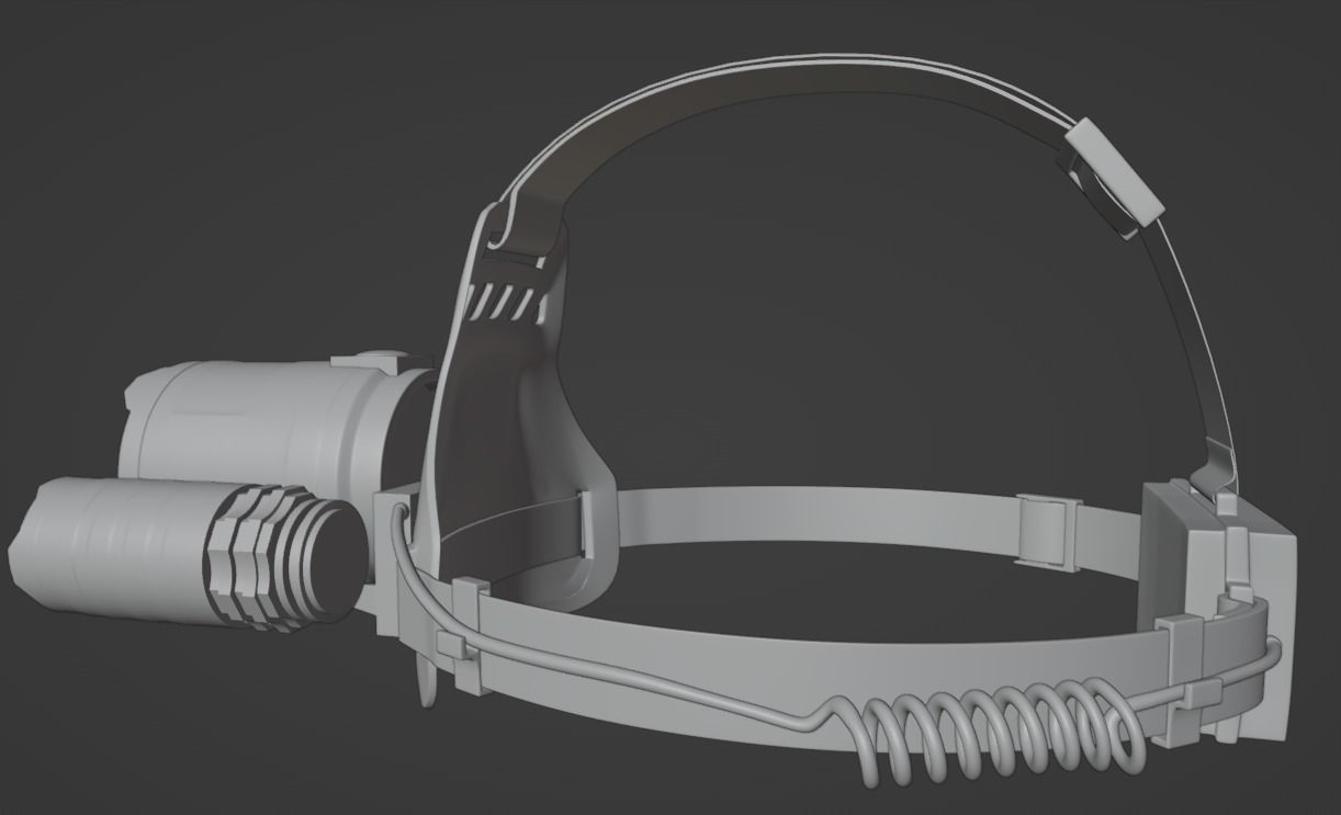 Flashlight headlamps for camping and hiking 3D model_6